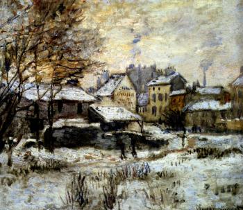 Claude Oscar Monet : Snow Effect With Setting Sun